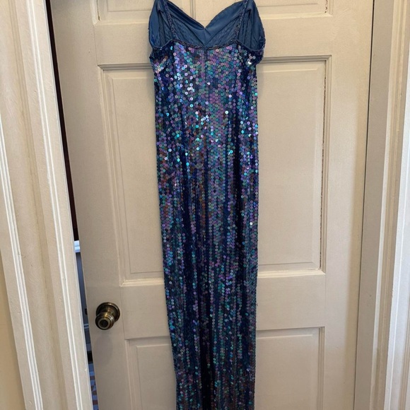 Blue Vintage Sequin Dress - Picture 2 of 4